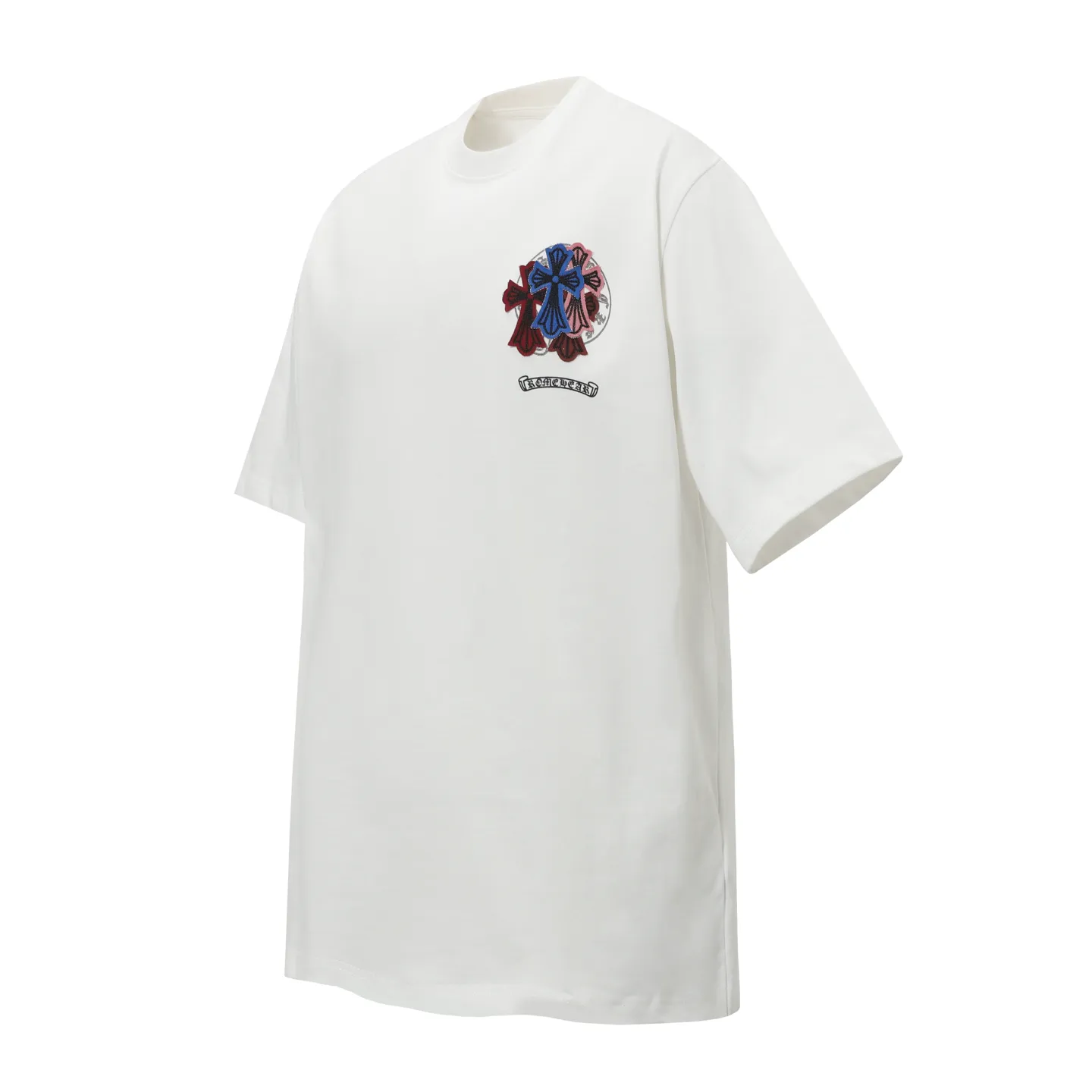 P190 Chrome Hearts CH Chrome Hearts Colorful Cross Embroidery Short Sleeve T-shirt Use imported Tajima machine embroidery, correct configuration, black 2025 Chrome Hearts transparent packaging bag, 280g custom-dyed double yarn cotton, large version, loose and stylish, different from low version, slim and long version, upper body and hip stretch, 100% commitment: top quality, not fast food, the highest version on the market, top quality - different from the ordinary versions in the market, if you care about quality You must also respect the price. Absolutely zero after-sales service. The return rate so far is 0. It’s hard not to love the style. - 280g custom-dyed double yarn fabric. - Correct high-density main mark, washed tag, hand-sewn.
